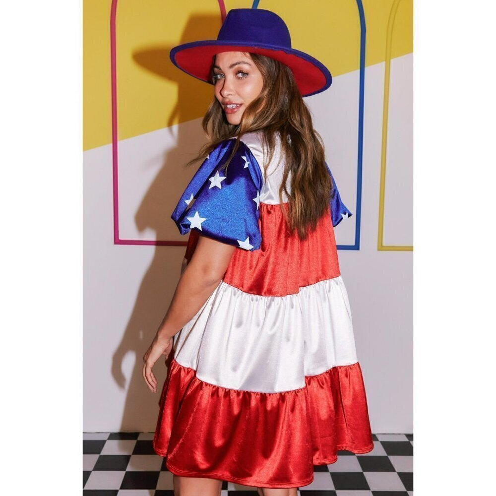 Baby You're a Firework Iridescent Flag Dress - Picture 5 of 5